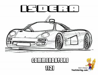Car Coloring Page Isdera Commendatore 112i at YesColoring