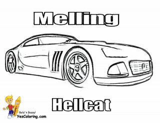 Cars For Coloring Melling Hellcat at YesColoring