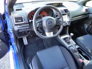 The interior of the Subaru WRX is spartan, but comfortable and ergonomic